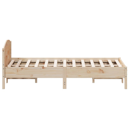 vidaXL Bed Frame | Natural wood | Solid pine wood | Double | Durable | Bed Frame