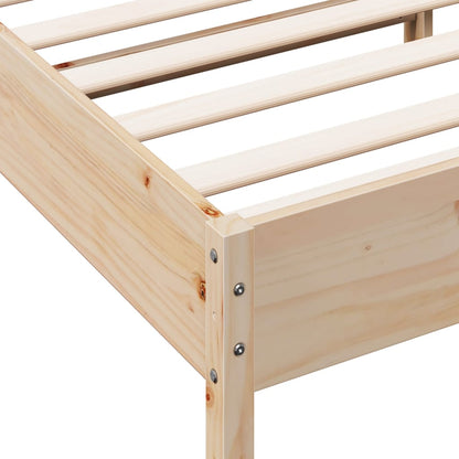 vidaXL Bed Frame | Natural wood | Solid pine wood | Double | Durable | Bed Frame