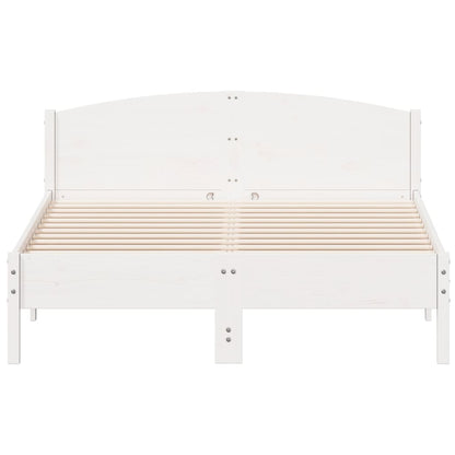 vidaXL Bed Frame without Mattress White 140x200 cm Solid Wood Pine
