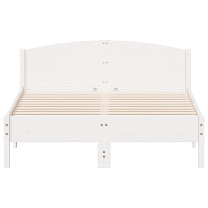 vidaXL Bed Frame without Mattress White 120x190 cm Small Double Solid Wood Pine