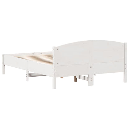 vidaXL Bed Frame without Mattress White 120x190 cm Small Double Solid Wood Pine