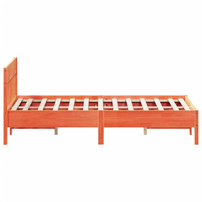 vidaXL Bed Frame without Mattress Wax Brown 120x200 cm Solid Wood Pine