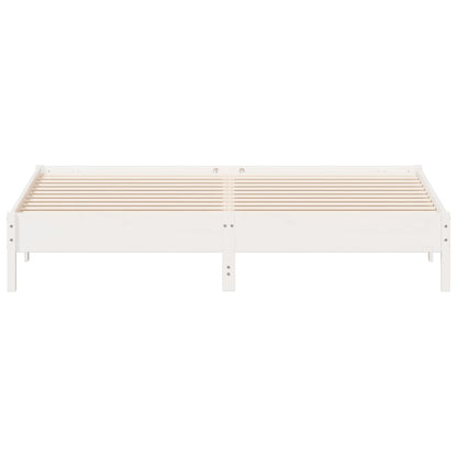 vidaXL Bed Frame without Mattress White 200x200 cm Solid Wood Pine