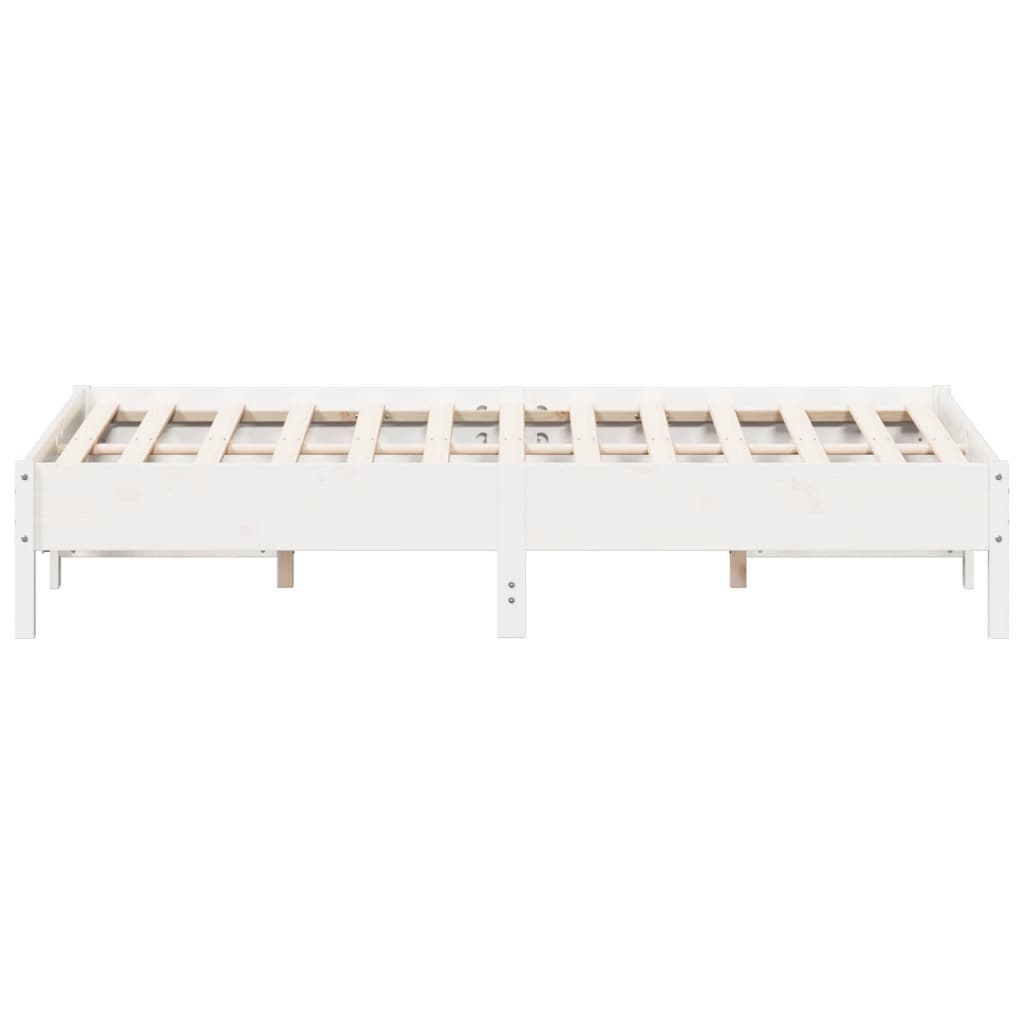 vidaXL Bed Frame without Mattress White 160x200 cm Solid Wood Pine