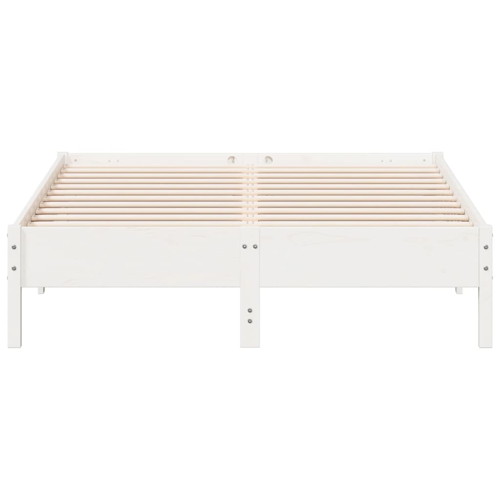 vidaXL Bed Frame | White | Solid Pine Wood | King Size | Stylish | Bed Frame
