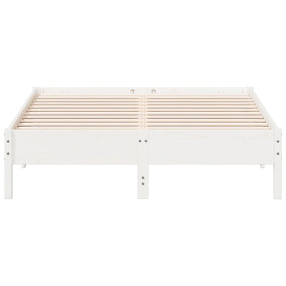 vidaXL Bed Frame | White | Solid Pine Wood | King Size | Stylish | Bed Frame