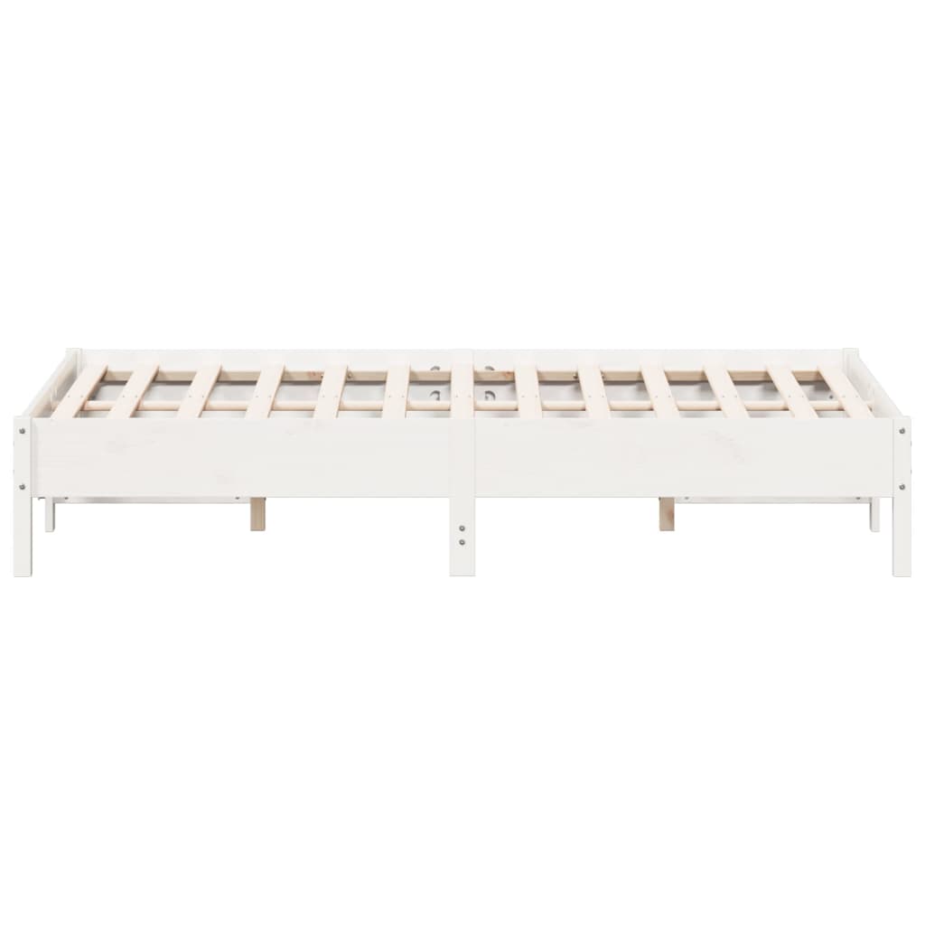 vidaXL Bed Frame | White | Solid Pine Wood | King Size | Stylish | Bed Frame