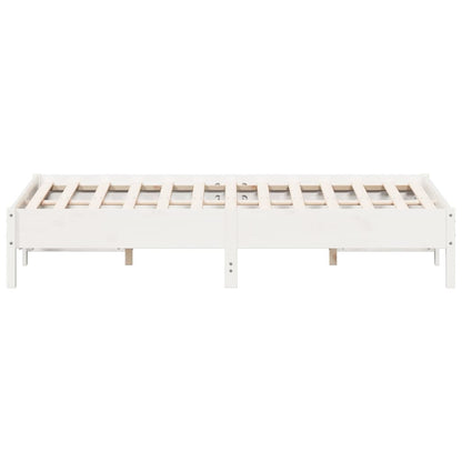 vidaXL Bed Frame | White | Solid Pine Wood | King Size | Stylish | Bed Frame