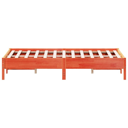 vidaXL Bed Frame | Wax brown | Solid pine wood | 140 x 200 cm |  Modern