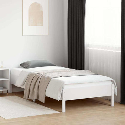 vidaXL Bed Frame | White | Solid Pine Wood | Single | Minimalistic | Bed Frame