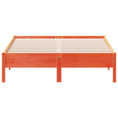 vidaXL Bed Frame | Wax Brown | Solid Pine Wood | Double | Heavy Weight Endurance
