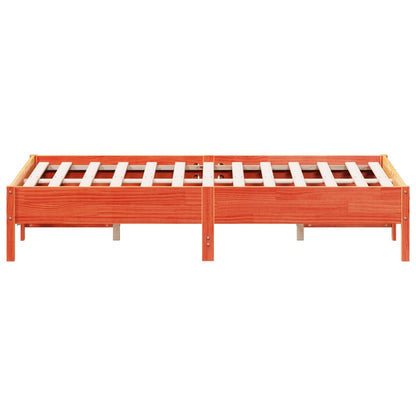 vidaXL Bed Frame | Wax Brown | Solid Pine Wood | Double | Heavy Weight Endurance