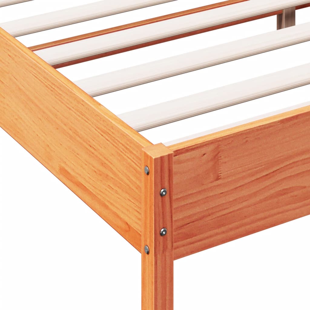 vidaXL Bed Frame | Wax Brown | Solid Pine Wood | Double | Heavy Weight Endurance
