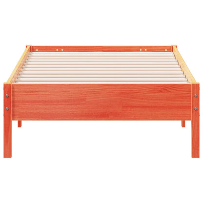 vidaXL Bed Frame | Wax brown | Solid pine wood | Small Single | Durable