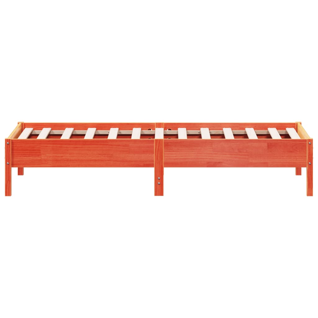 vidaXL Bed Frame | Wax brown | Solid pine wood | Small Single | Durable