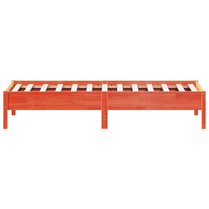 vidaXL Bed Frame | Wax brown | Solid pine wood | Small Single | Durable