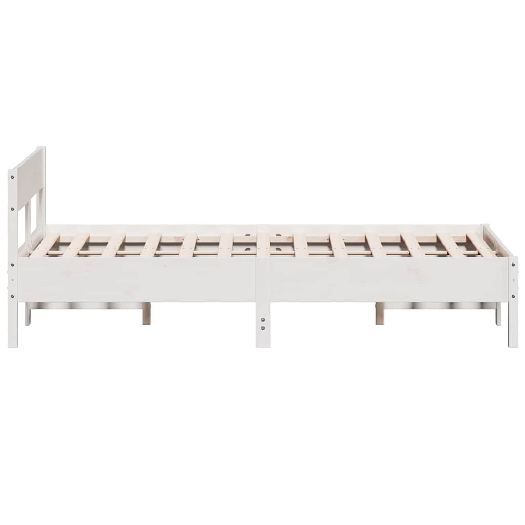 vidaXL Bed Frame without Mattress White 160x200 cm Solid Wood Pine