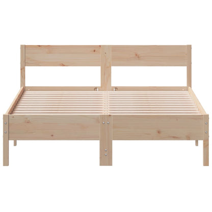 vidaXL Bed Frame without Mattress 150x200 cm King Size Solid Wood Pine