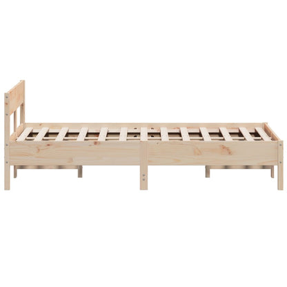 vidaXL Bed Frame without Mattress 150x200 cm King Size Solid Wood Pine