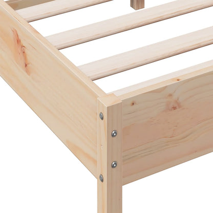 vidaXL Bed Frame without Mattress 150x200 cm King Size Solid Wood Pine