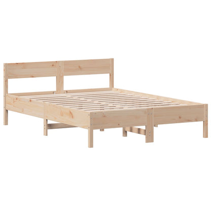 vidaXL Bed Frame without Mattress 140x200 cm Solid Wood Pine