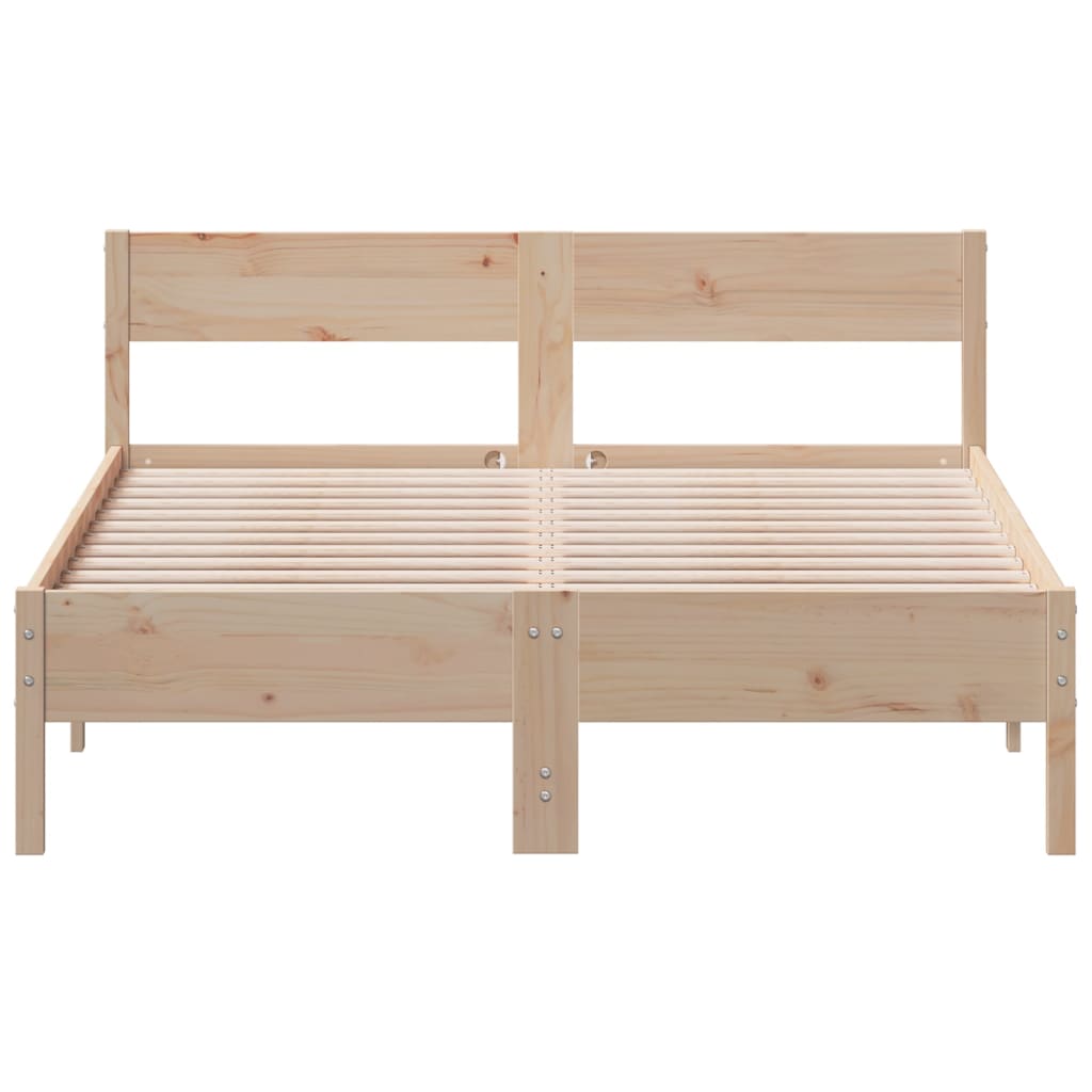 vidaXL Bed Frame without Mattress 140x200 cm Solid Wood Pine