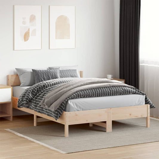 vidaXL Bed Frame without Mattress 140x200 cm Solid Wood Pine