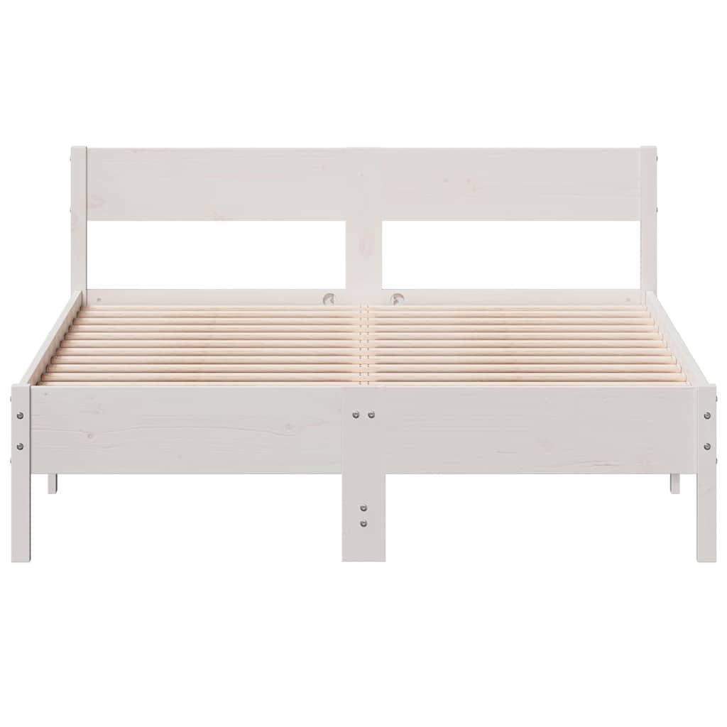 vidaXL Bed Frame without Mattress White 120x200 cm Solid Wood Pine