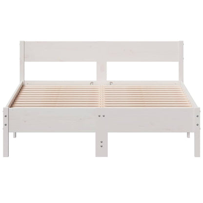 vidaXL Bed Frame without Mattress White 120x200 cm Solid Wood Pine