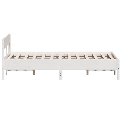 vidaXL Bed Frame without Mattress White 120x200 cm Solid Wood Pine
