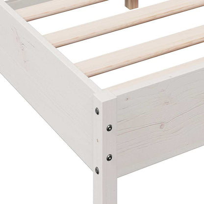 vidaXL Bed Frame without Mattress White 120x200 cm Solid Wood Pine