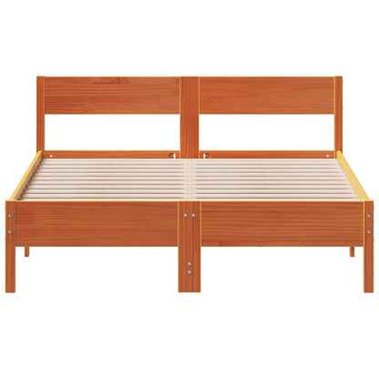 vidaXL Bed Frame without Mattress Wax Brown 120x200 cm Solid Wood Pine
