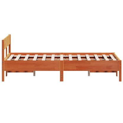 vidaXL Bed Frame without Mattress Wax Brown 120x200 cm Solid Wood Pine
