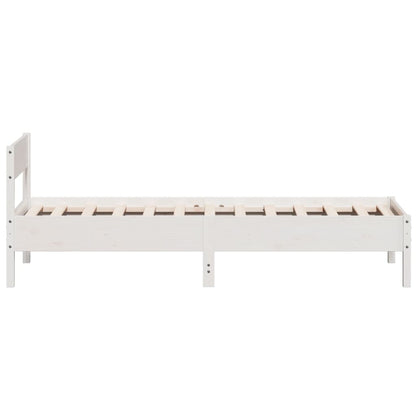 vidaXL Bed Frame without Mattress White 100x200 cm Solid Wood Pine