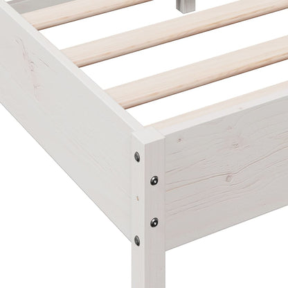 vidaXL Bed Frame without Mattress White 100x200 cm Solid Wood Pine