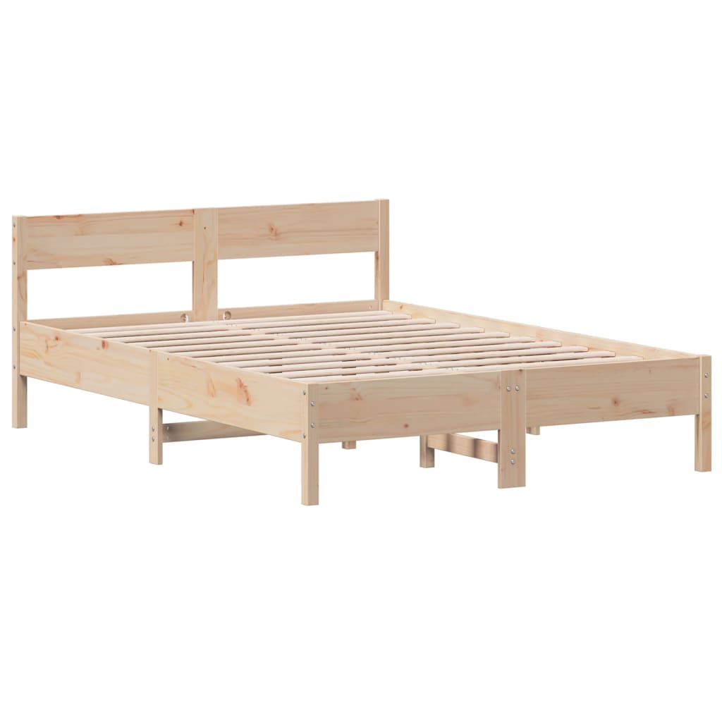 vidaXL Bed Frame without Mattress 120x190 cm Small Double Solid Wood Pine
