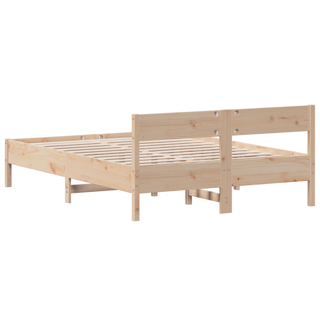 vidaXL Bed Frame without Mattress 120x190 cm Small Double Solid Wood Pine