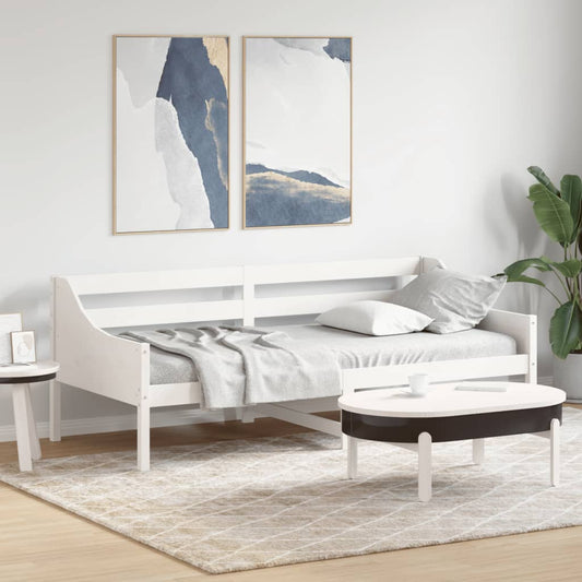 vidaXL Day Bed without Mattress White 80x200 cm Solid Wood Pine