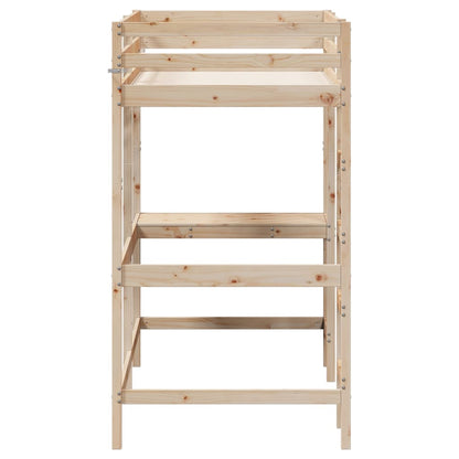 vidaXL Loft Bed without Mattress 90x200 cm Solid Wood Pine