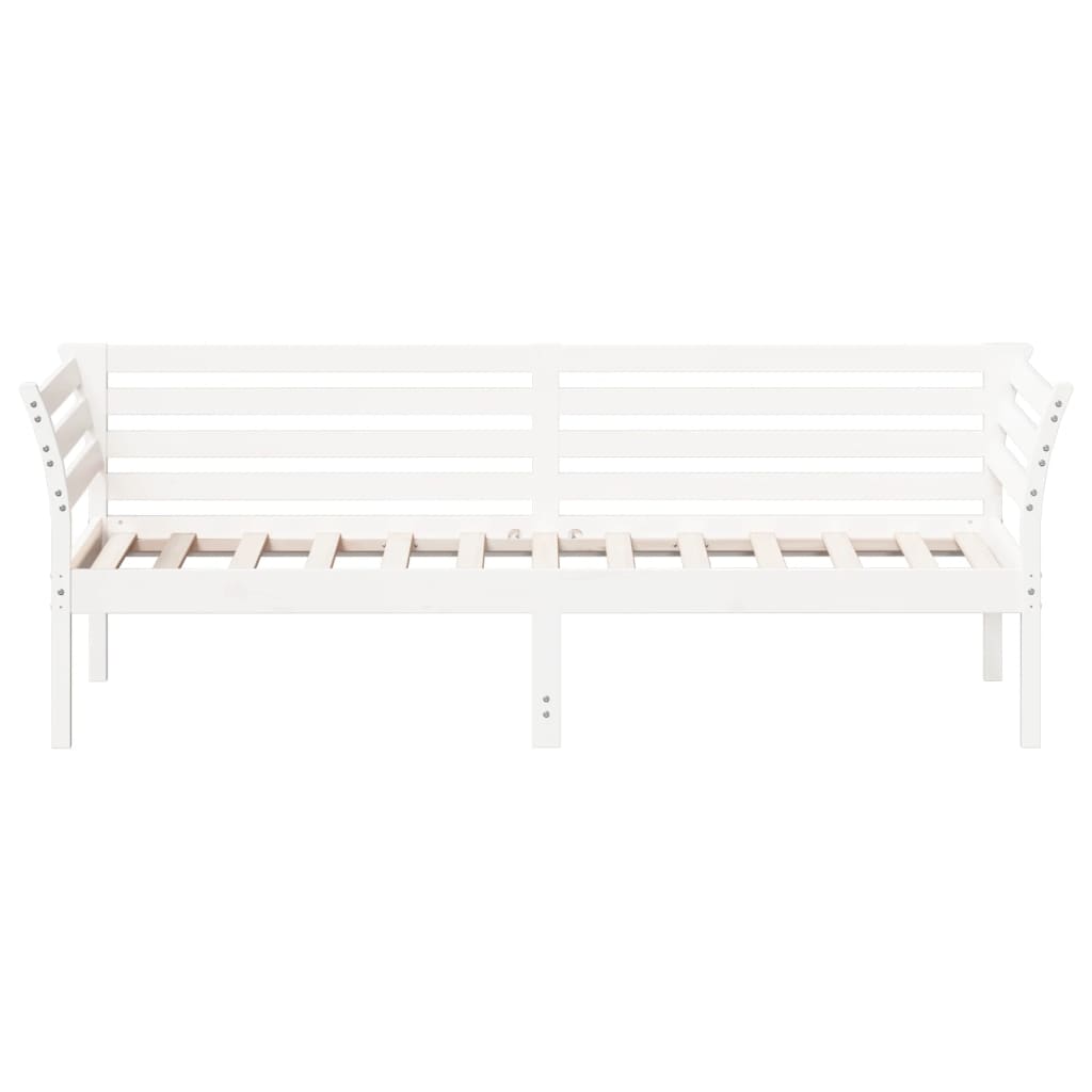 vidaXL Day Bed without Mattress White 100x200 cm Solid Wood Pine
