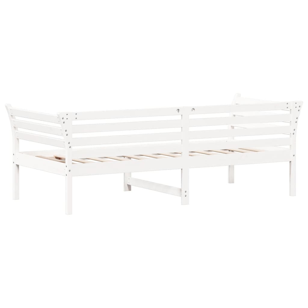 vidaXL Day Bed without Mattress White 100x200 cm Solid Wood Pine