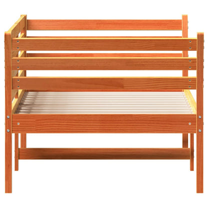 vidaXL Day Bed without Mattress Wax Brown 90x190 cm Single Solid Wood Pine