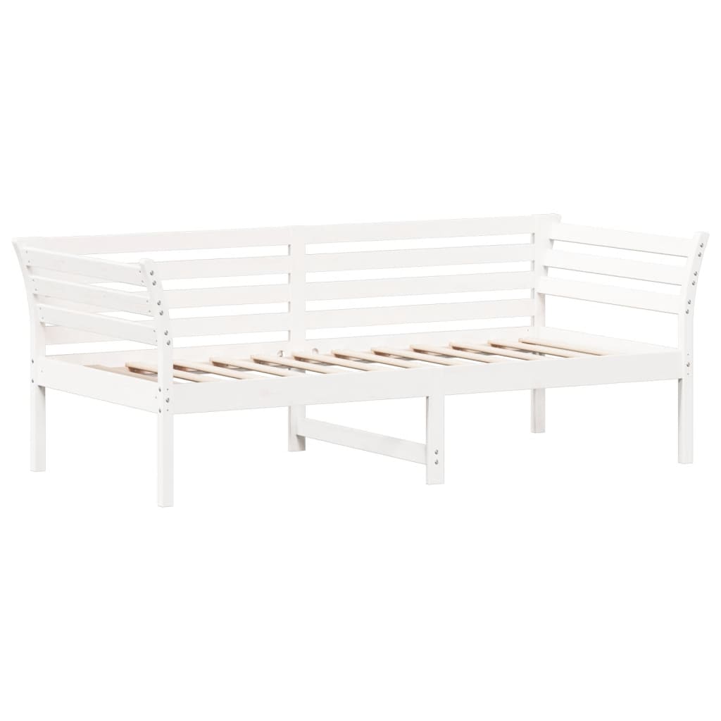 vidaXL Day Bed without Mattress White 75x190 cm Small Single Solid Wood Pine