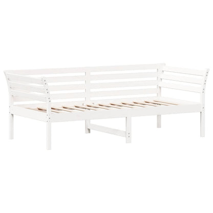 vidaXL Day Bed without Mattress White 75x190 cm Small Single Solid Wood Pine
