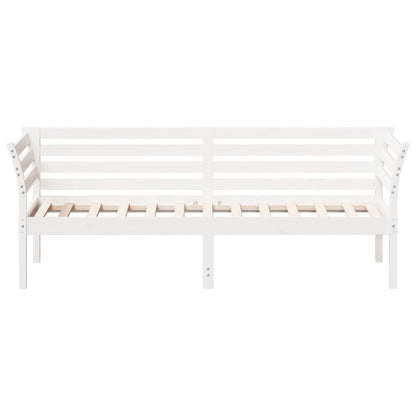 vidaXL Day Bed without Mattress White 75x190 cm Small Single Solid Wood Pine