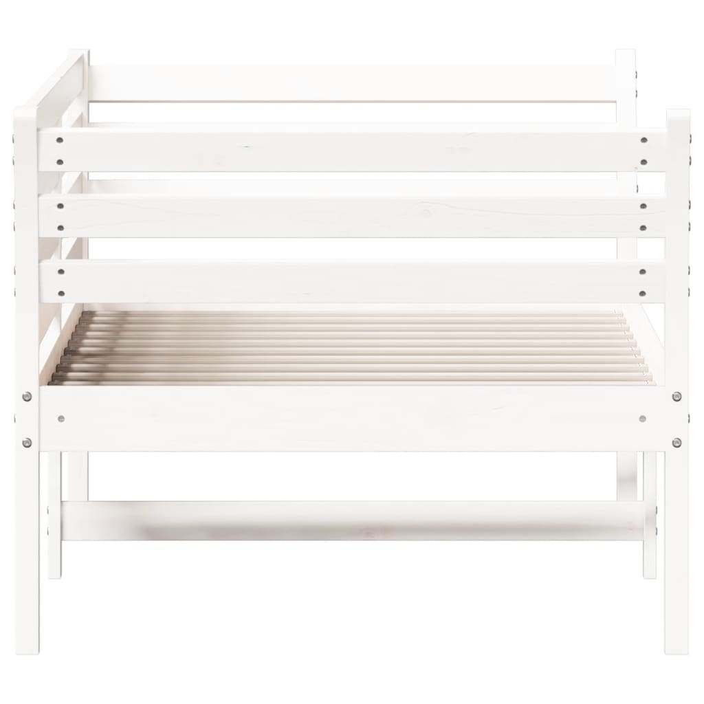 vidaXL Day Bed without Mattress White 75x190 cm Small Single Solid Wood Pine
