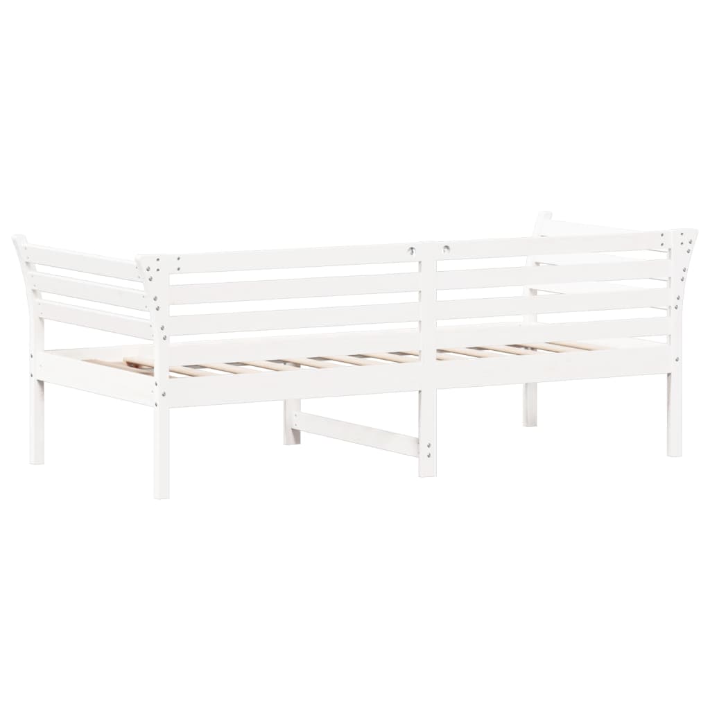 vidaXL Day Bed without Mattress White 75x190 cm Small Single Solid Wood Pine