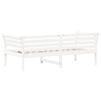 vidaXL Day Bed without Mattress White 75x190 cm Small Single Solid Wood Pine