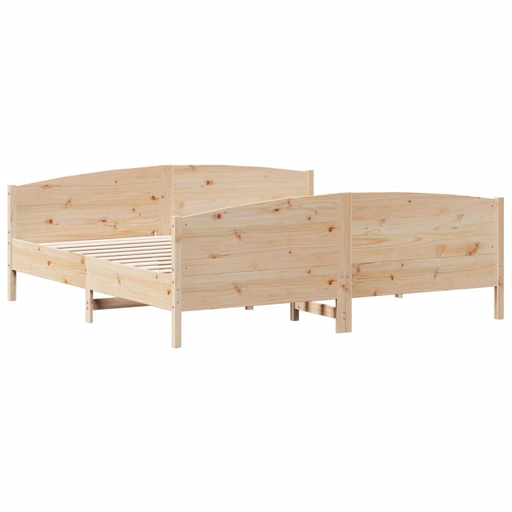 vidaXL Bed Frame without Mattress 200x200 cm Solid Wood Pine
