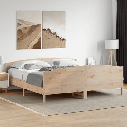 vidaXL Bed Frame without Mattress 180x200 cm Super King Solid Wood Pine
